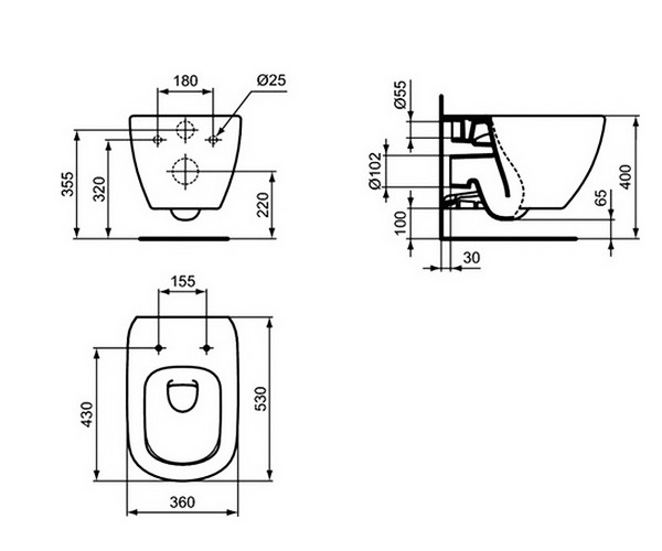 унитаз IDEAL STANDARD TESI